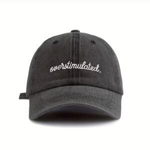 Charcoal Overstimulated Embroidered Cap